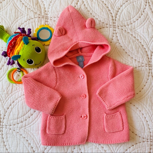 GAP Other - Baby GAP Hooded Heavy Knit Sweater Jacket Adorable
